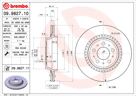 Диск тормозной BRECO BV 8595