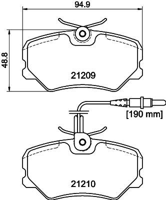 Колодки тормозные дисковые HELLA/BEHR/PAGID 8DB355017741
