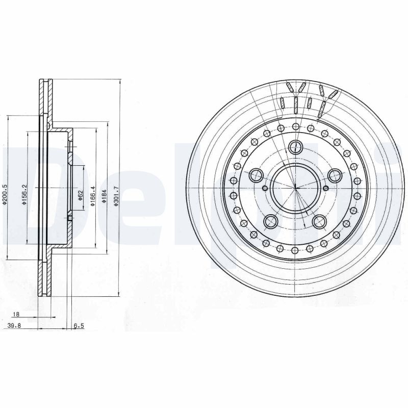 Диск тормозной DELPHI BG3536