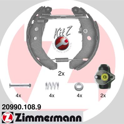 Комплект тормозных колодок ZIMMERMANN 209901089