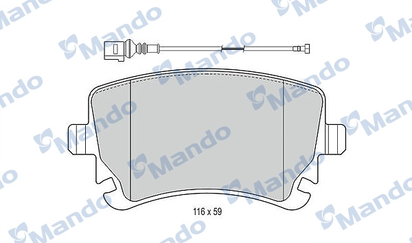 Колодки тормозные дисковые MANDO MBF015375