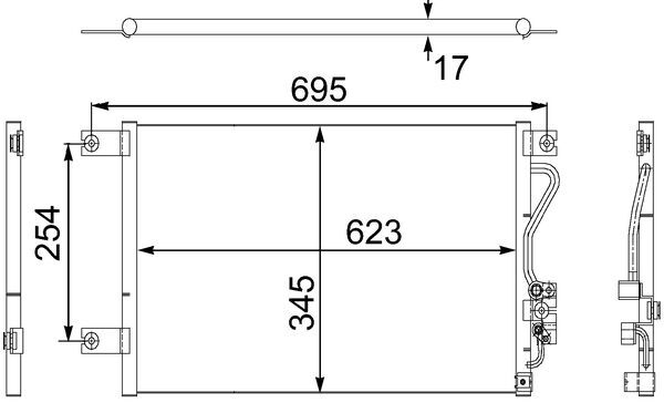Конденсатор кондиционера MAHLE/KNECHT AC483000S
