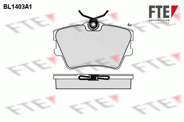 Колодки тормозные дисковые FTE BL1403A1