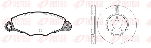 Колодки тормозные дисковые REMSA 8659.00