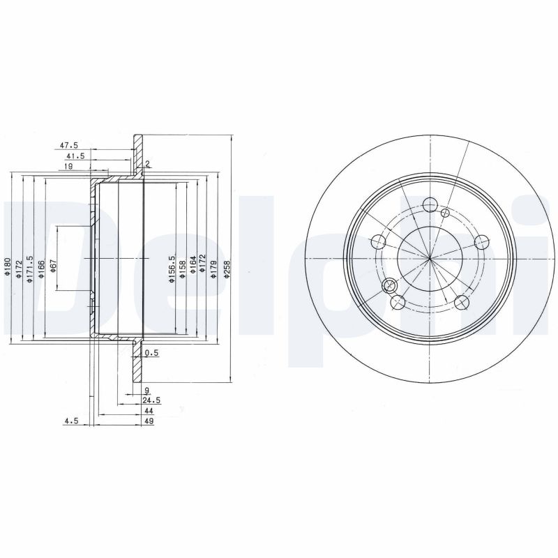 Диск тормозной DELPHI BG2291