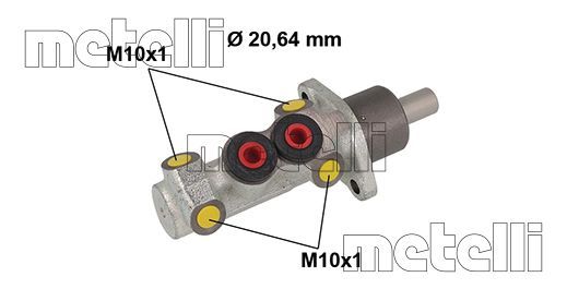 Цилиндр тормозной главный METELLI 05-0883