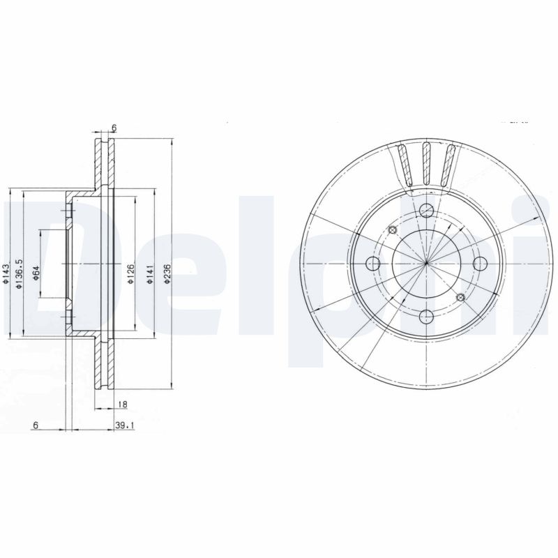 Диск тормозной DELPHI BG2810