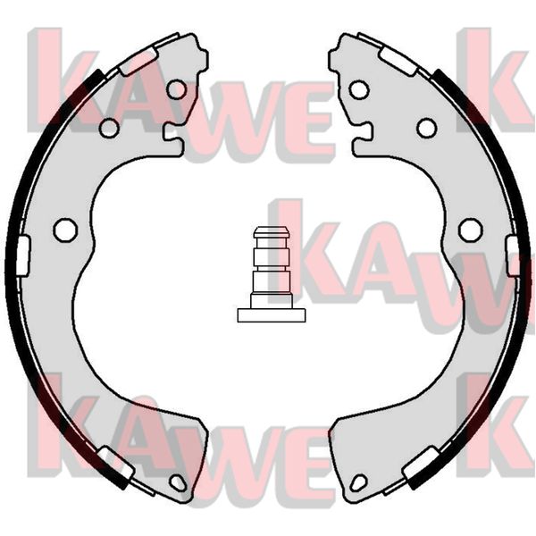 Колодки тормозные барабанные KAWE 01024