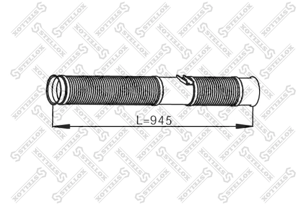 Труба глушителя выхлопная вертикальная STELLOX 82-03800-SX
