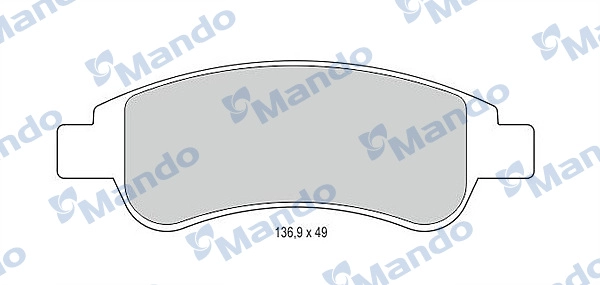 Колодки тормозные дисковые MANDO MBF015037