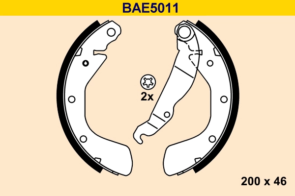 Колодки тормозные барабанные BARUM BAE5011
