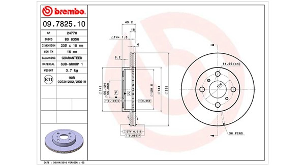 Диск тормозной MAGNETI MARELLI 360406046500