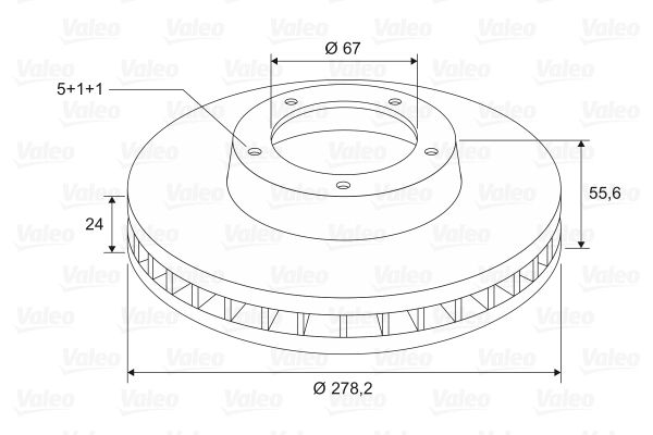 Диск тормозной VALEO 197634