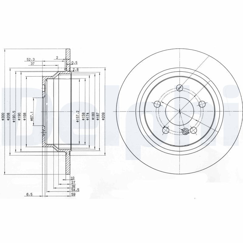 Диск тормозной DELPHI BG3757