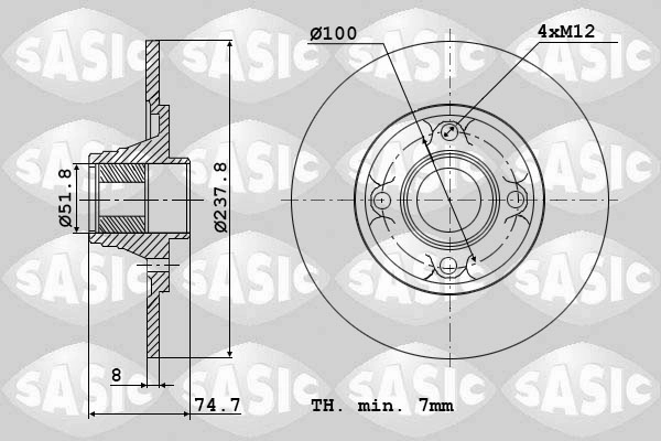 Диск тормозной SASIC 4004287J