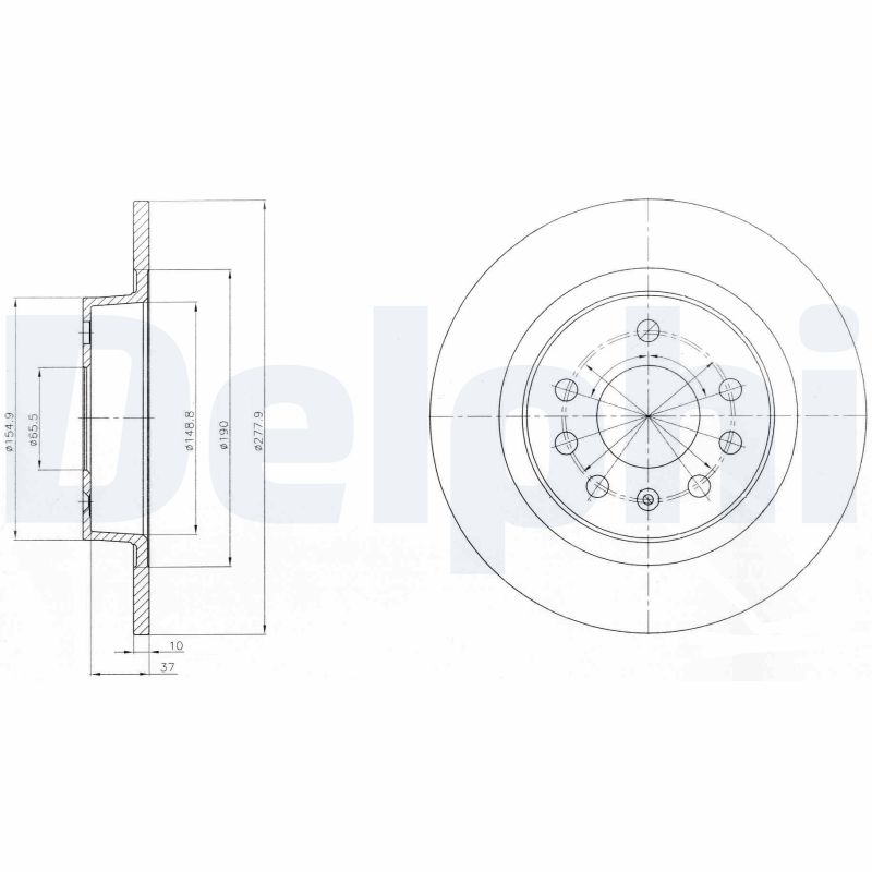 Диск тормозной DELPHI BG4300