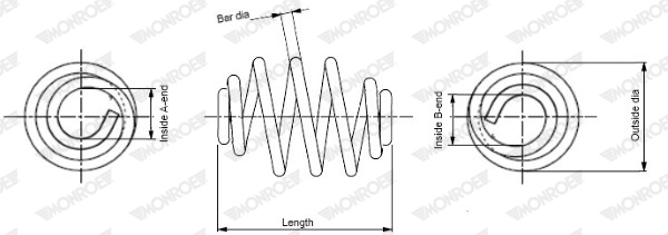Пружина подвески MONROE SN0434