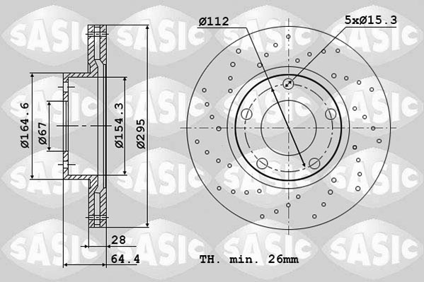 Диск тормозной SASIC 6106107