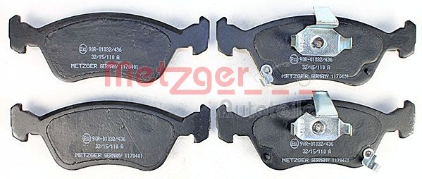 Колодки тормозные дисковые METZGER 1170401