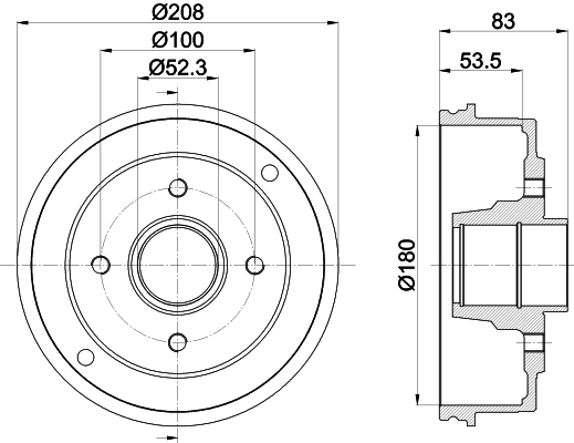 Барабан тормозной HELLA/BEHR/PAGID 8DT355300-351