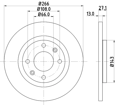 Диск тормозной HELLA/BEHR/PAGID 8DD355105-751