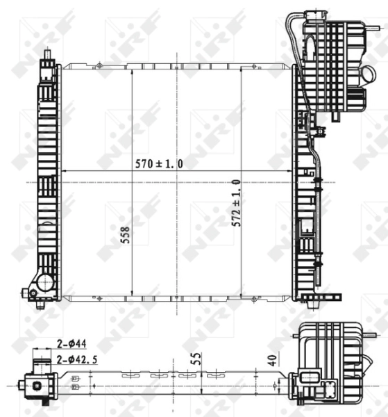 Радиатор системы охлаждения NRF 53176