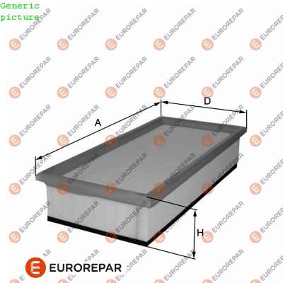 Фильтр воздушный EUROREPAR 1680329380
