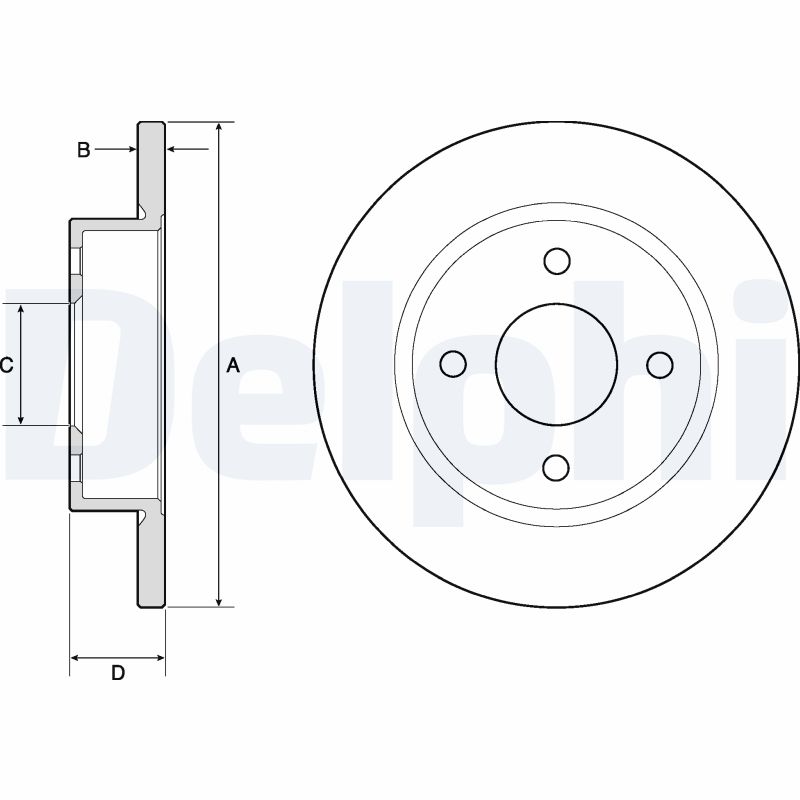 Диск тормозной DELPHI BG2683