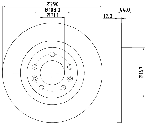 Диск тормозной MINTEX MDC2345