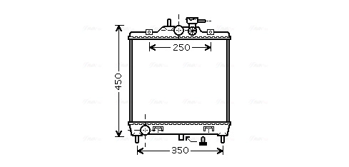 Радиатор системы охлаждения AVA QUALITY COOLING KAA2064