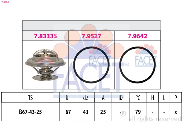 Термостат FACET 7.8980