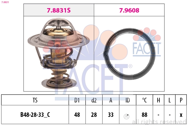 Термостат FACET 7.8831