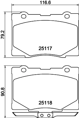 Колодки тормозные дисковые HELLA/BEHR/PAGID T2069