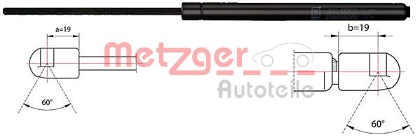 Амортизатор крышки багажника METZGER 2110535