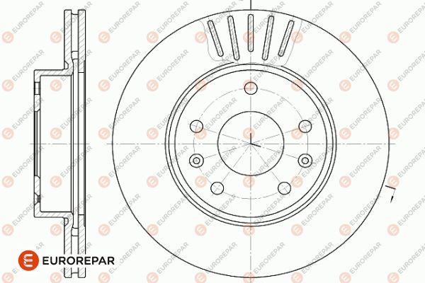 Диск тормозной EUROREPAR 1642757780