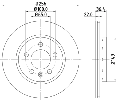 Диск тормозной HELLA/BEHR/PAGID 8DD355106751