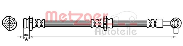 Шланг тормозной METZGER 4110860