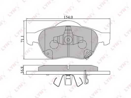 Колодки тормозные LYNXAUTO BD7545
