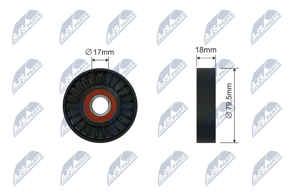 Ролик двс 1.2-1.6 renault clio 2 kangoo 98-05 NTY RNKRE027