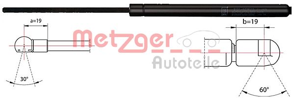 Амортизатор крышки багажника METZGER 2110485