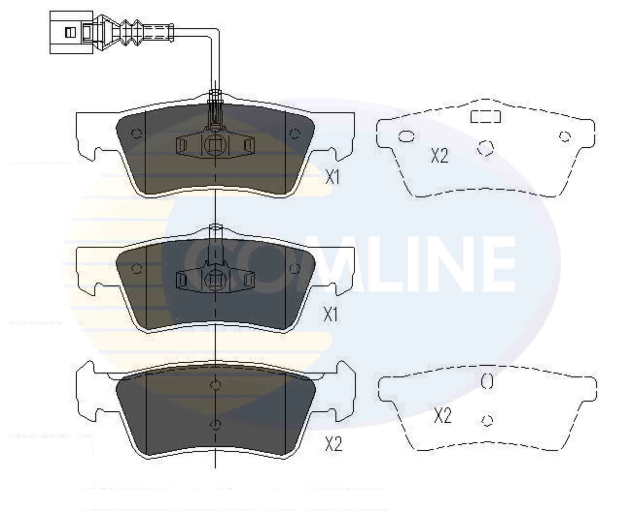 Колодки vw touareg 03 -10 COMLINE CBP16062