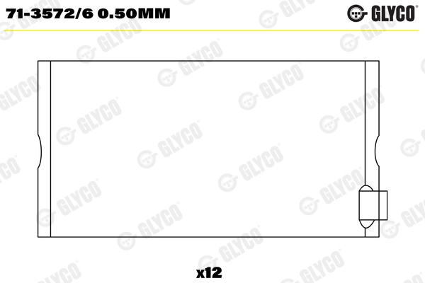 Вкладыши двс шатунные (к-т) GLYCO 71-3572/6 0.50mm