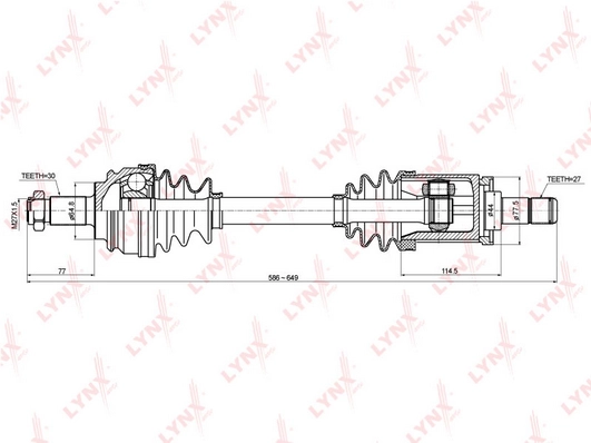 Приводной вал LYNXAUTO CD-1415