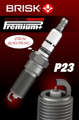 Свеча зажигания p23 iridium premium+ BRISK 1926