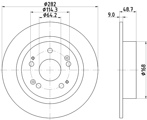 Тормозной диск HELLA/BEHR/PAGID 8DD 355 116-521