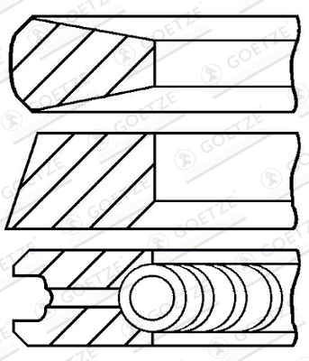 Комплект поршневых колец GOETZE ENGINE 08-783808-00