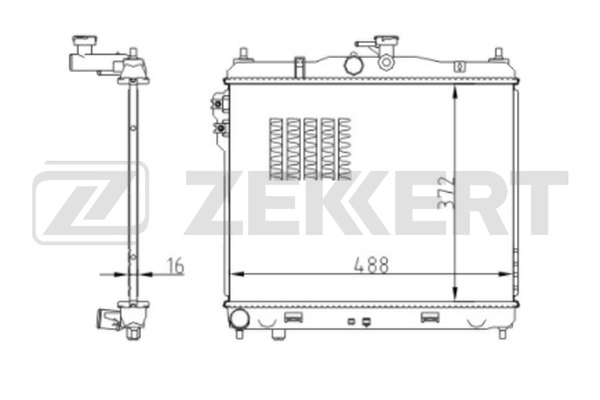 Радиатор охлаждение двигателя ZEKKERT MK-1245