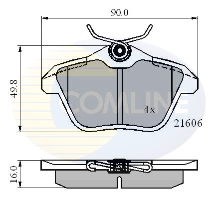 Комплект тормозных колодок дисковый тормоз comline COMLINE CBP01095