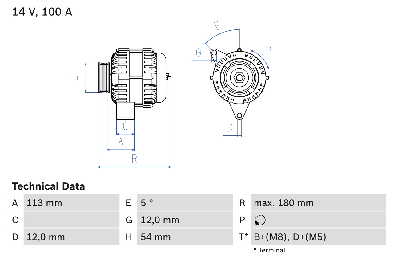 Генератор BOSCH 0 986 083 210