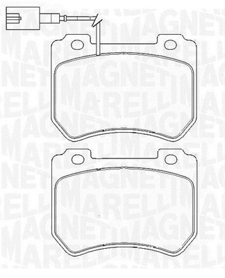 Комплект тормозных колодок дисковый тормоз MAGNETI MARELLI 363916060423